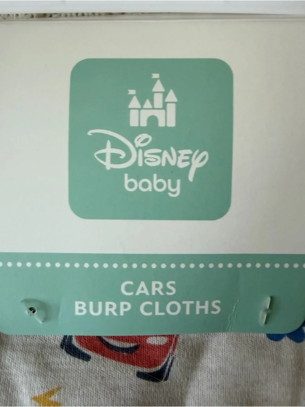 Disney Baby Pixar Cars Burp Cloth Set Lightning McQueen Baby Shower Gift NEW